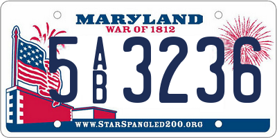 MD license plate 5AB3236