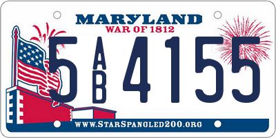 MD license plate 5AB4155