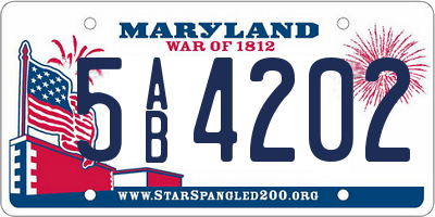 MD license plate 5AB4202