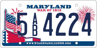 MD license plate 5AB4224