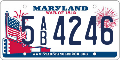 MD license plate 5AB4246