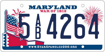MD license plate 5AB4264