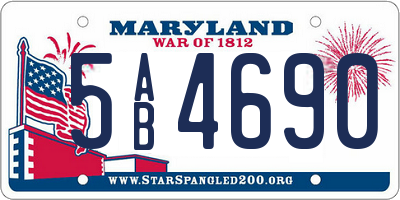 MD license plate 5AB4690