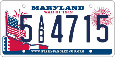 MD license plate 5AB4715