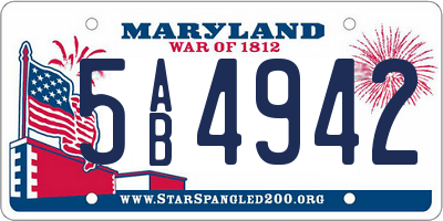 MD license plate 5AB4942