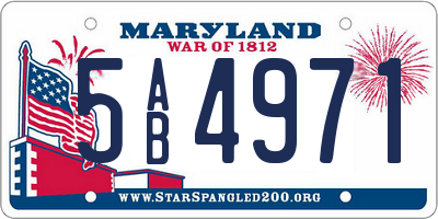 MD license plate 5AB4971