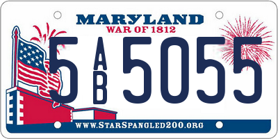 MD license plate 5AB5055