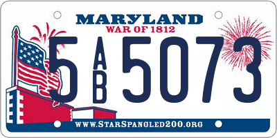 MD license plate 5AB5073