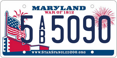 MD license plate 5AB5090
