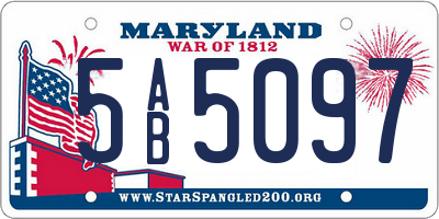 MD license plate 5AB5097