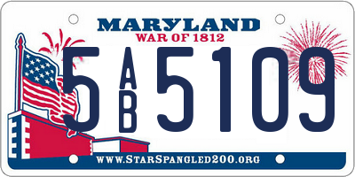 MD license plate 5AB5109