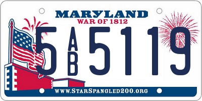 MD license plate 5AB5119