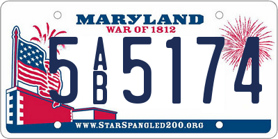 MD license plate 5AB5174