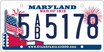 MD license plate 5AB5178