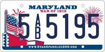 MD license plate 5AB5195