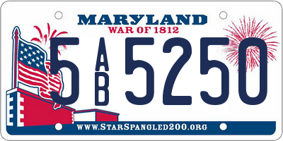 MD license plate 5AB5250