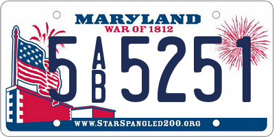 MD license plate 5AB5251