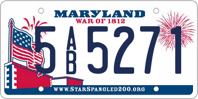 MD license plate 5AB5271
