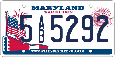 MD license plate 5AB5292