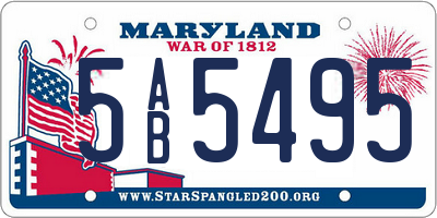MD license plate 5AB5495