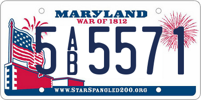 MD license plate 5AB5571