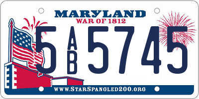 MD license plate 5AB5745