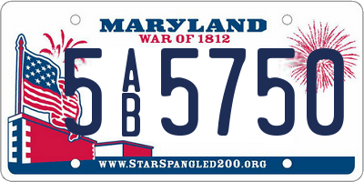 MD license plate 5AB5750
