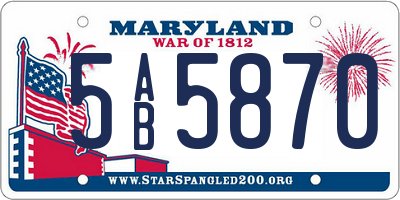 MD license plate 5AB5870