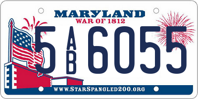 MD license plate 5AB6055