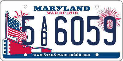 MD license plate 5AB6059