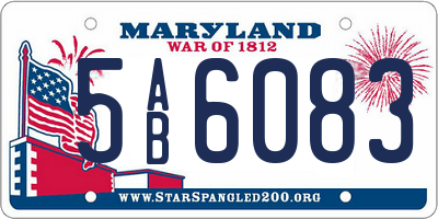 MD license plate 5AB6083