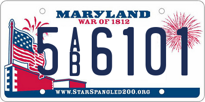 MD license plate 5AB6101