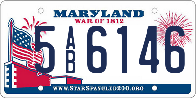 MD license plate 5AB6146