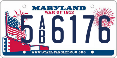 MD license plate 5AB6176