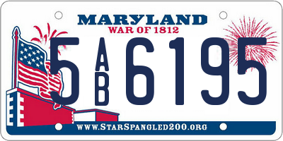 MD license plate 5AB6195