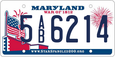 MD license plate 5AB6214
