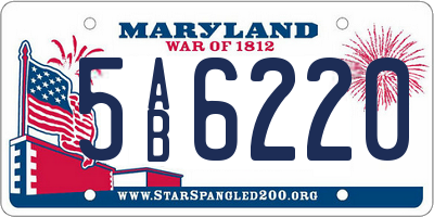 MD license plate 5AB6220