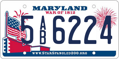 MD license plate 5AB6224
