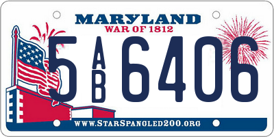 MD license plate 5AB6406
