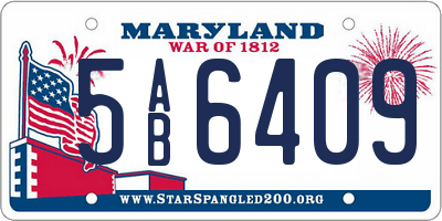 MD license plate 5AB6409