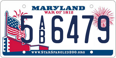 MD license plate 5AB6479