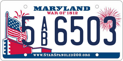 MD license plate 5AB6503