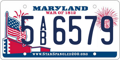 MD license plate 5AB6579