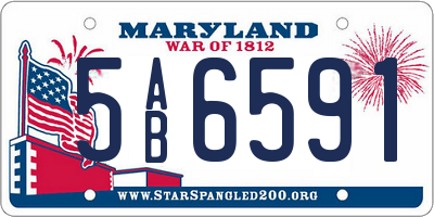MD license plate 5AB6591