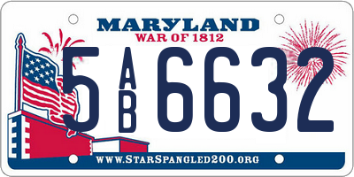 MD license plate 5AB6632
