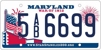 MD license plate 5AB6699