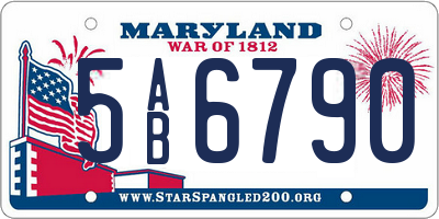 MD license plate 5AB6790