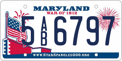 MD license plate 5AB6797