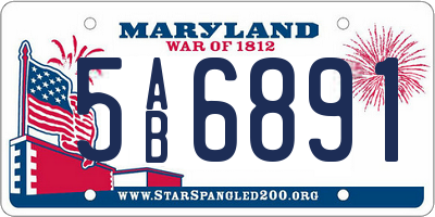MD license plate 5AB6891