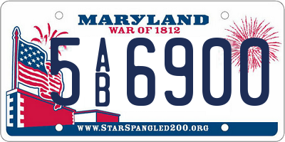 MD license plate 5AB6900